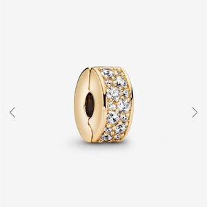 Pandora Gold and Rhinestone Charm